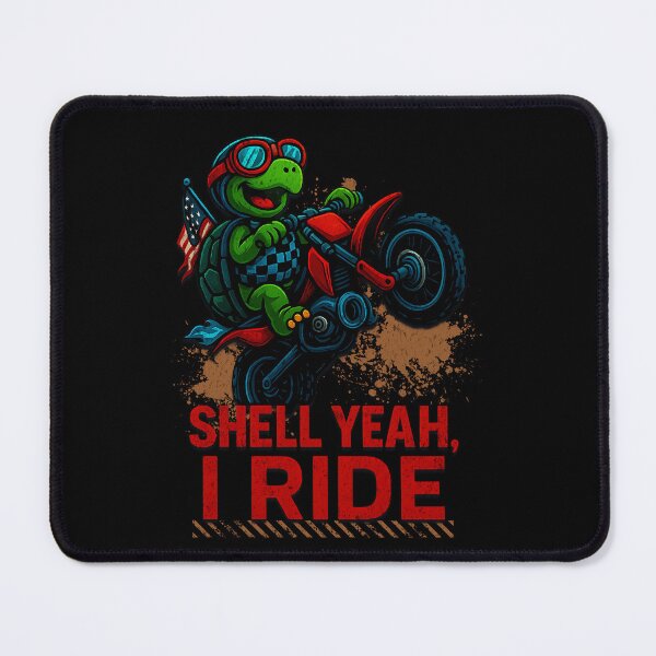 Item preview, Shell Yeah I Ride Funny Turtle Dirt Bike Motocross Racing Animal Humor designed and sold by CarantinedChaos.