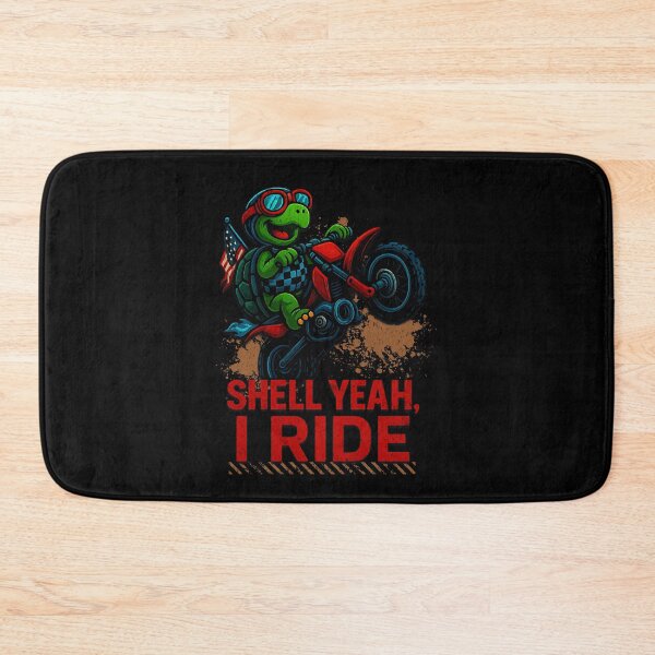 Item preview, Shell Yeah I Ride Funny Turtle Dirt Bike Motocross Racing Animal Humor designed and sold by CarantinedChaos.