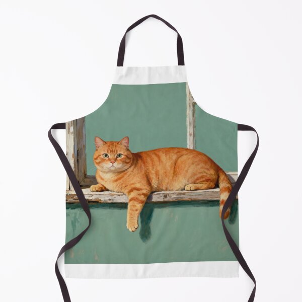 Item preview, Judgmental Orange Cat - Folk Art Portrait designed and sold by PictorialWhimsy.
