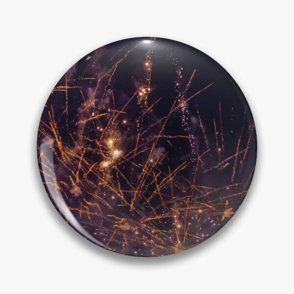 Item preview, Colorful Fireworks Explosions Lighting Night Sky With Golden Sparks And Purple Haze designed and sold by Nmallia.
