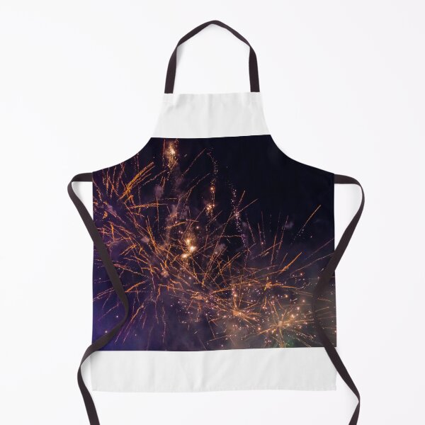 Item preview, Colorful Fireworks Explosions Lighting Night Sky With Golden Sparks And Purple Haze designed and sold by Nmallia.