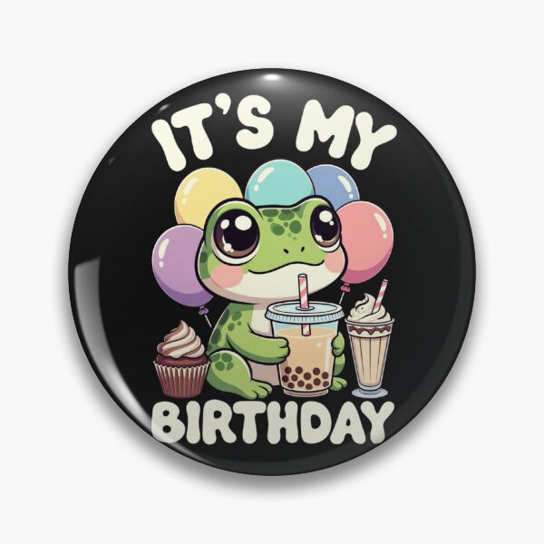 Item preview, It's My Birthday Frog Bubble Tea Lover Celebration Gift designed and sold by GrumpySableye.