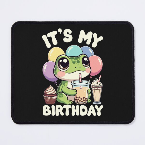 Item preview, It's My Birthday Frog Bubble Tea Lover Celebration Gift designed and sold by GrumpySableye.
