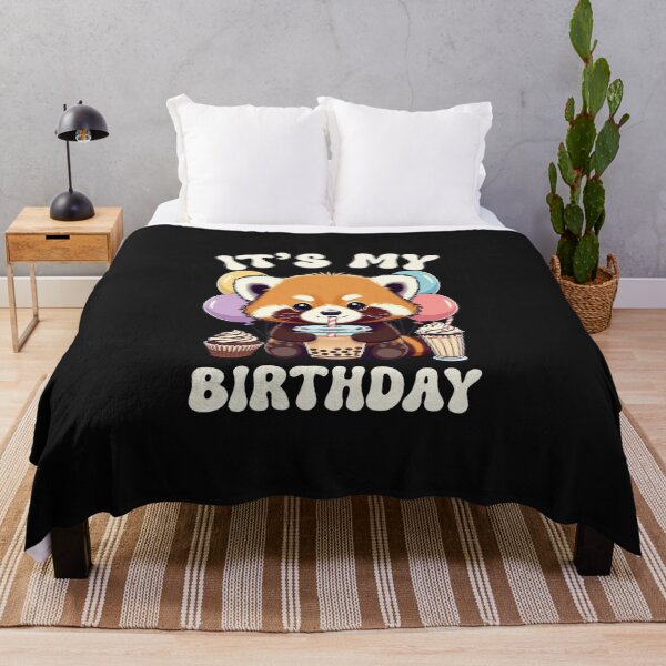Item preview, It's My Birthday Red Panda Bubble Tea Celebration designed and sold by GrumpySableye.