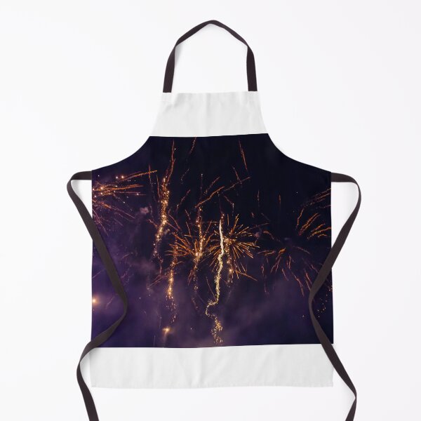 Item preview, Colorful Fireworks Explosions Lighting Night Sky With Golden Sparks And Purple Haze designed and sold by Nmallia.