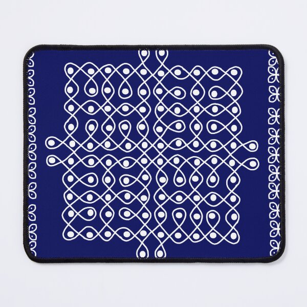 Item preview, Sikku Kolam Geometric Loop Pattern - Dark Background designed and sold by ShreecreatE.