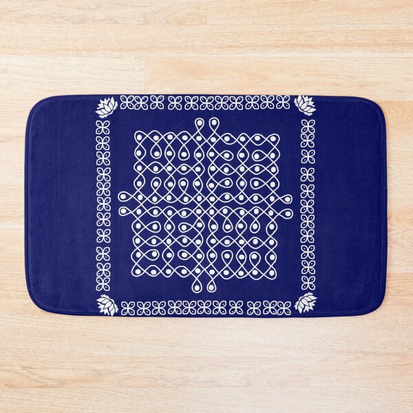 Item preview, Sikku Kolam Geometric Loop Pattern - Dark Background designed and sold by ShreecreatE.