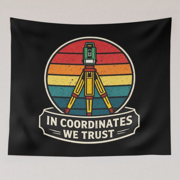 Item preview, In Coordinates We Trust Retro Surveyor Graphic designed and sold by Virelo.