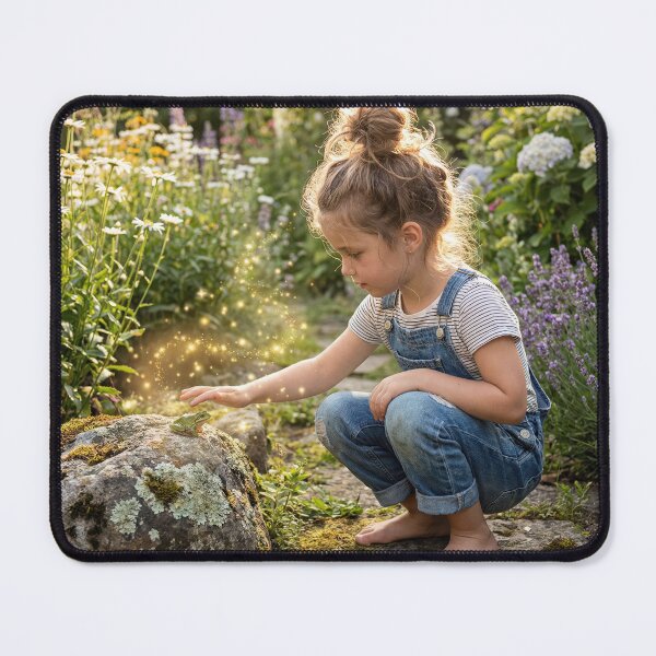 Item preview, Little Girl Casting a Spell on a Frog designed and sold by Maria Dryfhout.