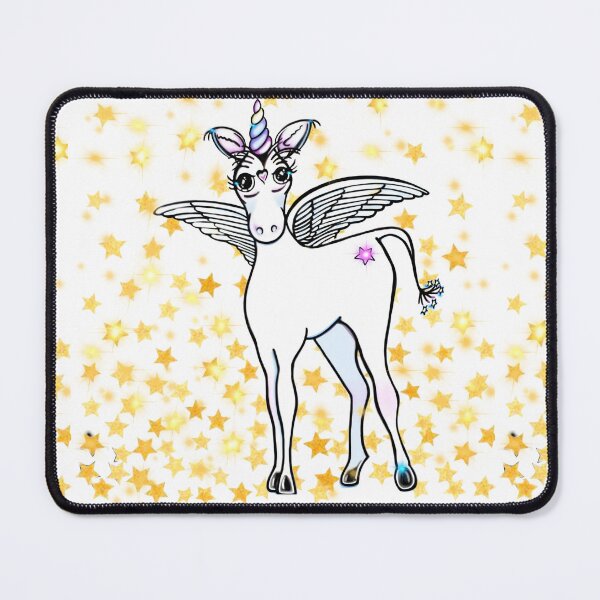 Item preview, Magical Flying winged unicorn with gold stars designed and sold by hollycooper.