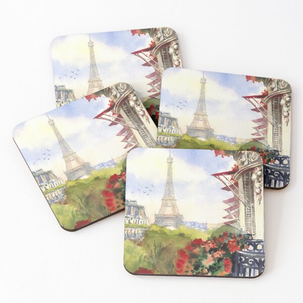 Item preview,  View of the Eiffel Tower, Balcony in Paris, France, Seine River designed and sold by Colibri77.