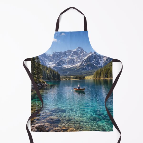 Item preview, Crystal clear lake beneath snow-capped mountains designed and sold by JuViRo.