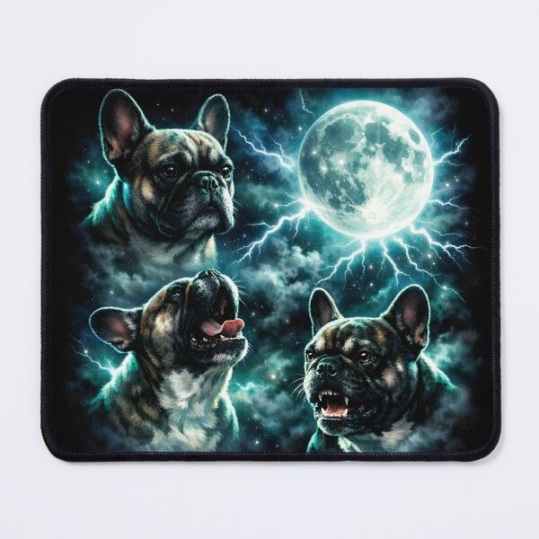 Item preview, French Bulldog Howling At The Moon 3 Frenchies Mystical Fantasy designed and sold by KLArtzStore.