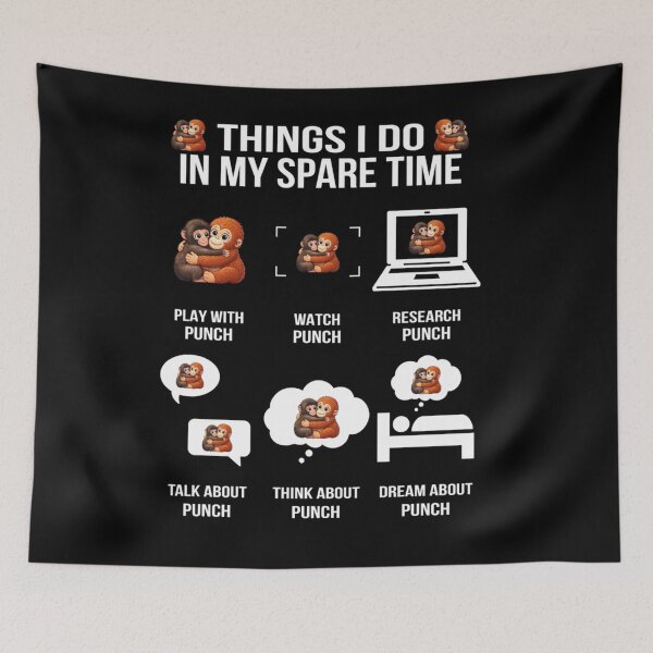 Item preview, Funny Things I Do In My Spare Time Thinking About Punch Monkeys designed and sold by AnsadoWinu.