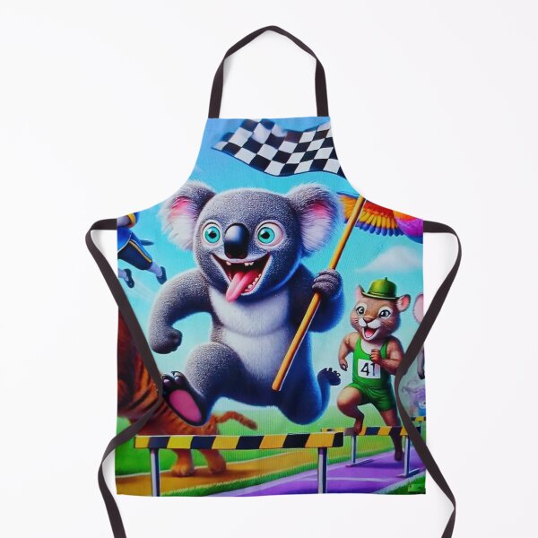 Item preview, "Cute Animals Racing – Whimsical Sports Art" designed and sold by Dogandesighn.