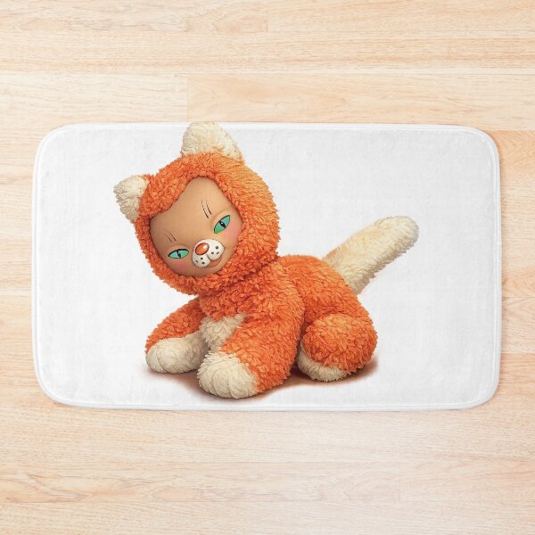 Item preview, Orange Vintage Toy Plush Cat GDR designed and sold by LLSwiss.