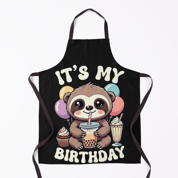 Item preview, It's My Birthday Sloth Bubble Tea Party Celebration designed and sold by GrumpySableye.