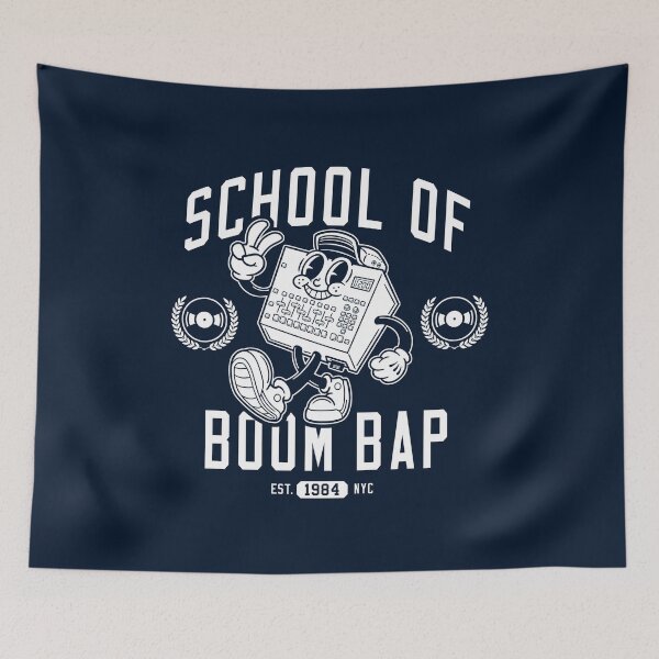 Item preview, School of Boom Bap (White) designed and sold by analogdreamz.