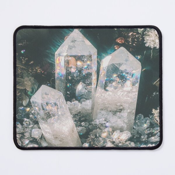 Item preview, Ethereal Crystal Trio Amid Flowers Artwork  designed and sold by NivyasArtistry.