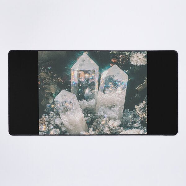 Item preview, Ethereal Crystal Trio Amid Flowers Artwork  designed and sold by NivyasArtistry.