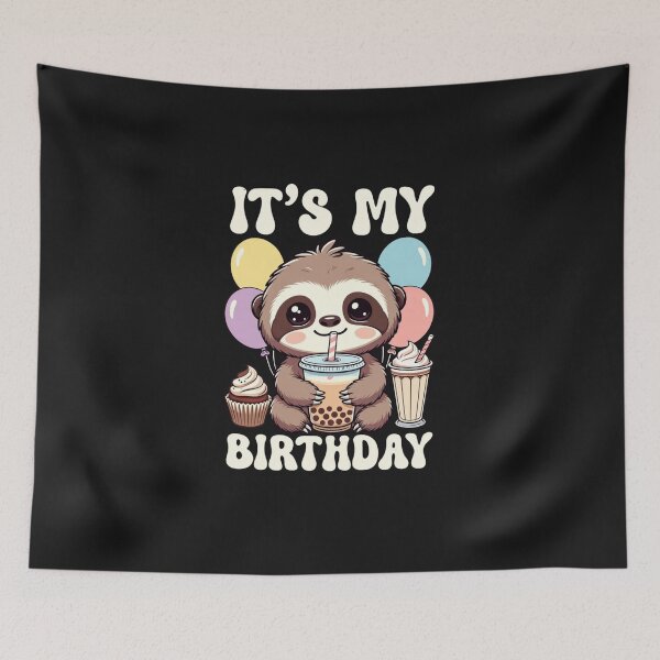 Item preview, It's My Birthday Sloth Celebration Animal Lover designed and sold by GrumpySableye.