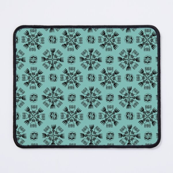 Item preview, Antique Furniture Decorations Radial Black on Teal designed and sold by Digitalmyth's Designs.