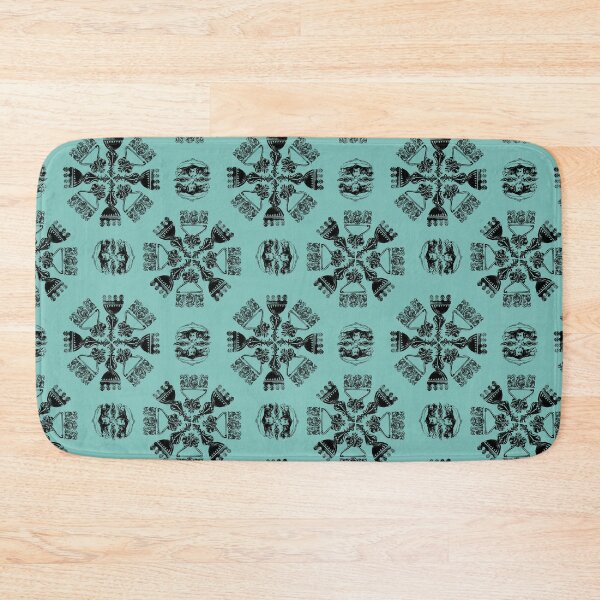 Item preview, Antique Furniture Decorations Radial Black on Teal designed and sold by Digitalmyth's Designs.
