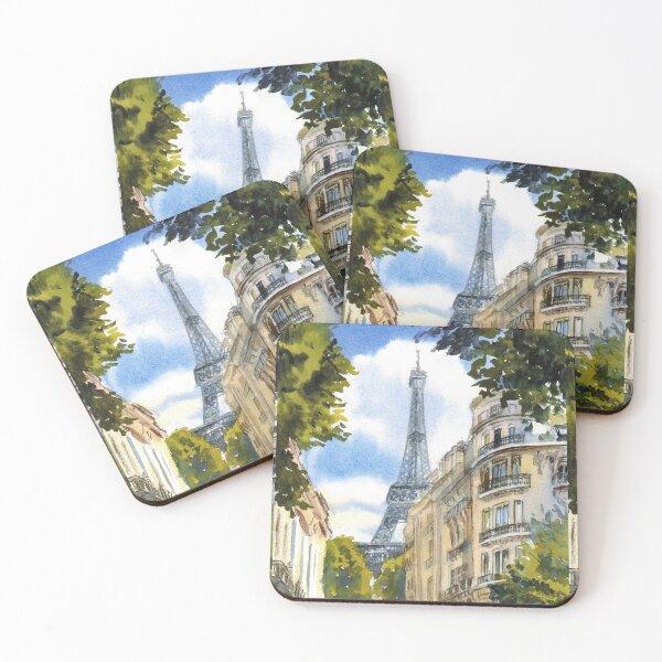 Item preview, View of the Eiffel Tower, Cafe in Paris, France designed and sold by Colibri77.
