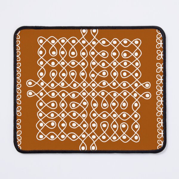 Item preview, Sikku Kolam Geometric Loop Pattern - Dark Background designed and sold by ShreecreatE.