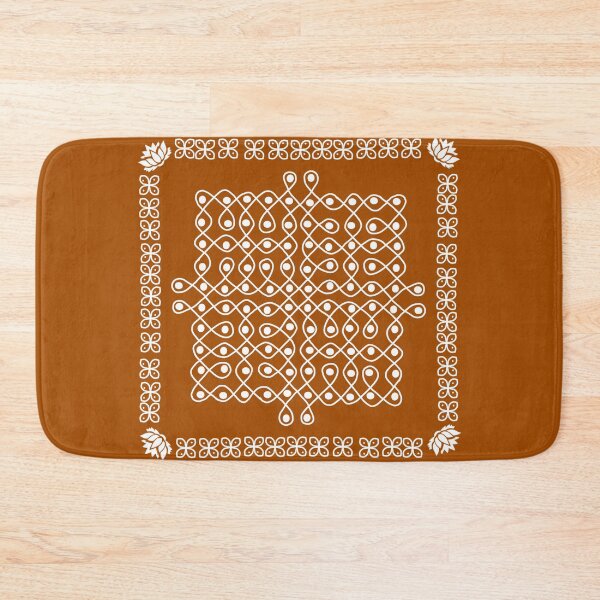 Item preview, Sikku Kolam Geometric Loop Pattern - Dark Background designed and sold by ShreecreatE.