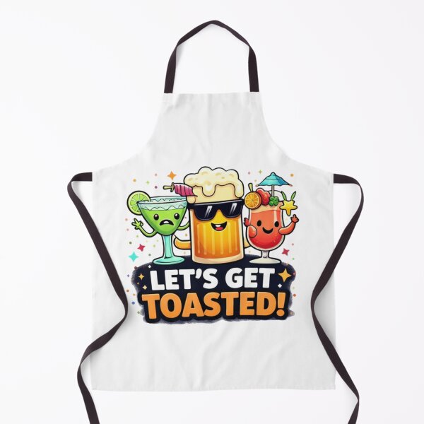 Item preview, Let’s Get Toasted – Funny Cocktail Party Drinking Design designed and sold by OutofOfficeWear.