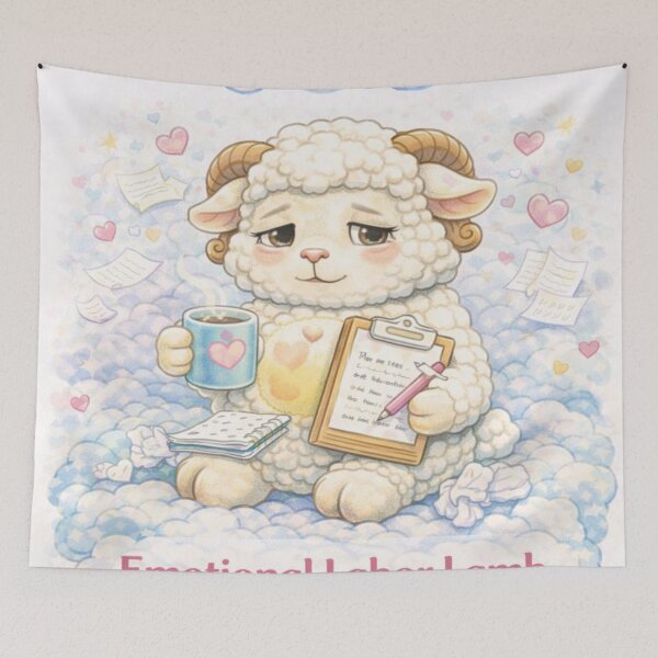 Item preview, Emotional Labor Lamb | Processing Your Feelings CareSheep Parody (Sheepism) designed and sold by Thpoar.