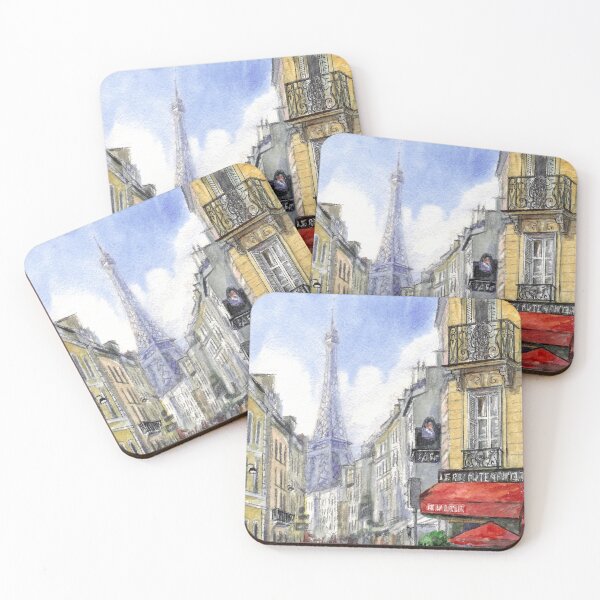 Item preview, View of the Eiffel Tower, Cafe in Paris, France designed and sold by Colibri77.