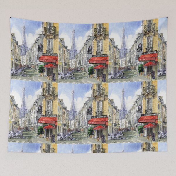 Item preview, View of the Eiffel Tower, Cafe in Paris, France designed and sold by Colibri77.