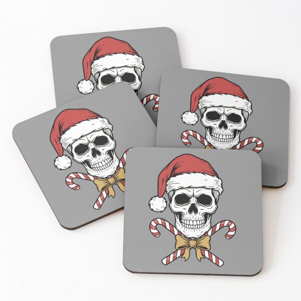 Item preview, Christmas Skull – Rock-inspired Christmas design with skull & candy canes designed and sold by Fuechse.