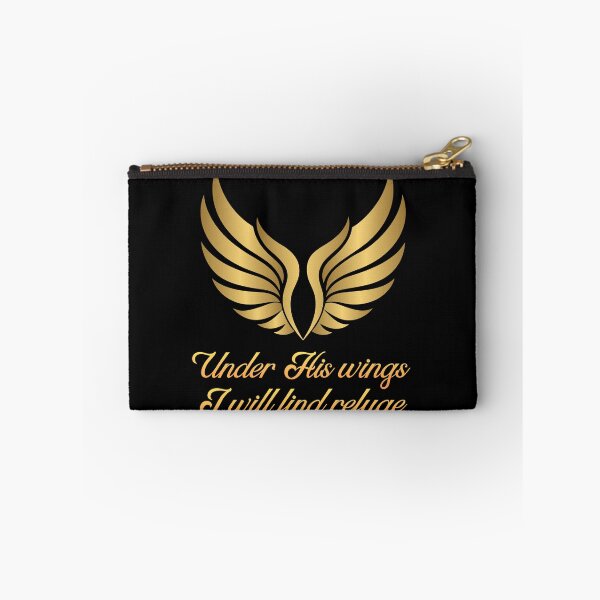 Item preview, Under His Wings - Golden Psalm 91 Bible Verse Christian designed and sold by Ceramic Scripture.