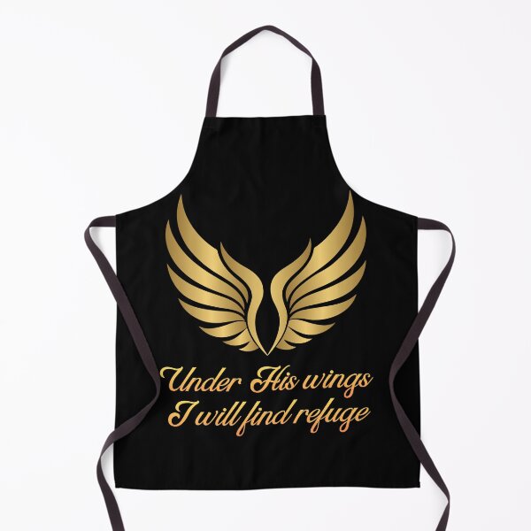 Item preview, Under His Wings - Golden Psalm 91 Bible Verse Christian designed and sold by Ceramic Scripture.