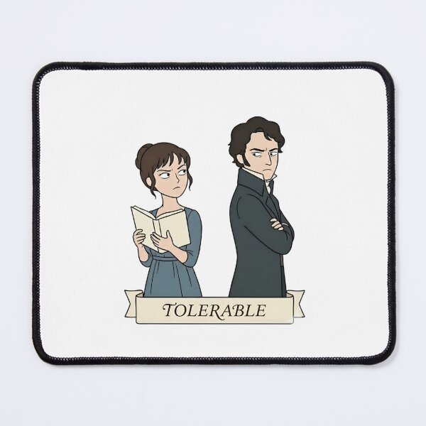 Item preview, Pride and Prejudice Tolerable Jane Austen Couple designed and sold by Fenay Designs.