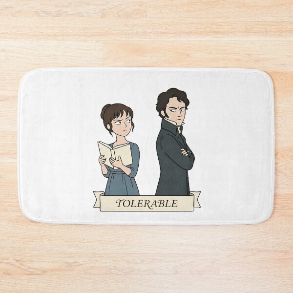Item preview, Pride and Prejudice Tolerable Jane Austen Couple designed and sold by Fenay Designs.