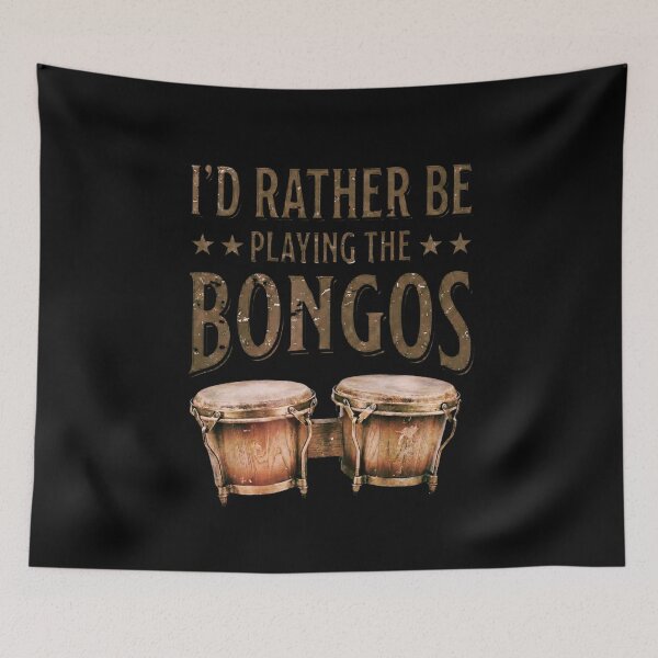 Item preview, I’d Rather Be Playing the Bongos – Vintage Bongo Drums designed and sold by SidTastic .