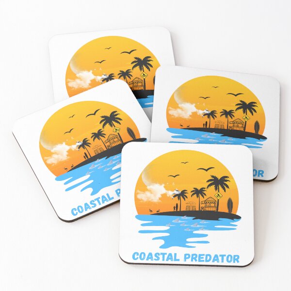 Item preview, Coastal Predator Vintage Shark Retro Beach Ocean Wildlife Design designed and sold by KapiPrint.