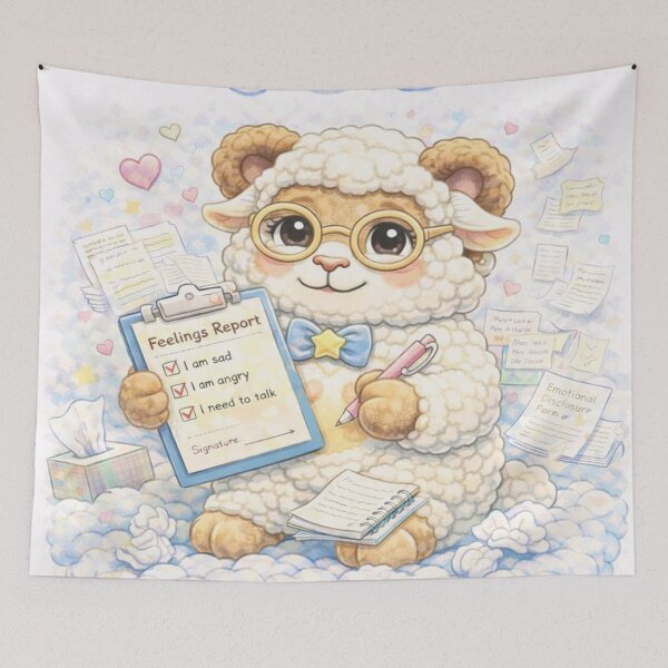 Item preview, Feelings Compliance Sheep | Emotional Needs Report CareSheep Parody (Sheepism) designed and sold by Thpoar.