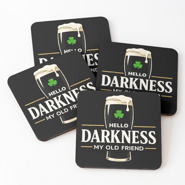Item preview, Hello Darkness My Old Friend Irish Stout Beer Punch Monkey Mood Art designed and sold by Gargamal.