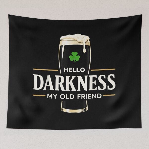 Item preview, Hello Darkness My Old Friend Irish Stout Beer Punch Monkey Mood Art designed and sold by Gargamal.