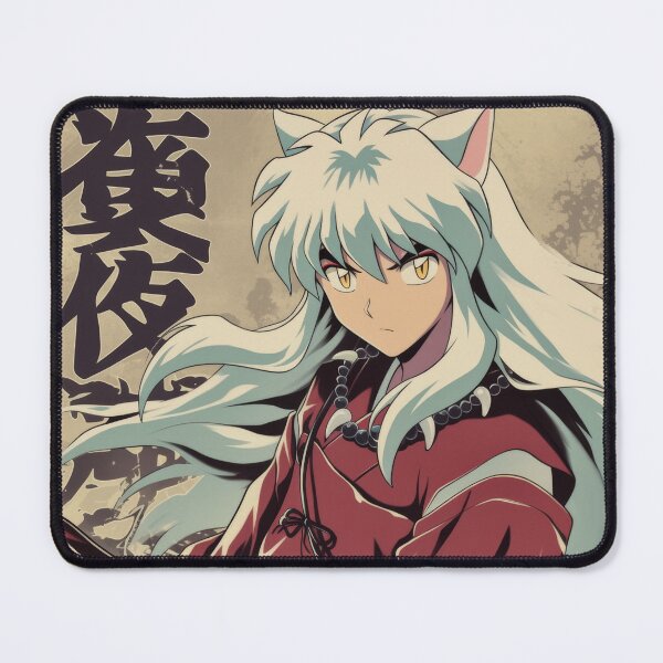 Item preview, Inuyasha Giga Chad Warned Poster  designed and sold by AnimeArsenalPrints.