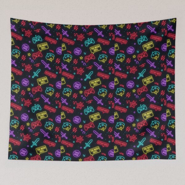 Item preview, Neon Gamer Vibes Pattern designed and sold by StickVerse by Owais.
