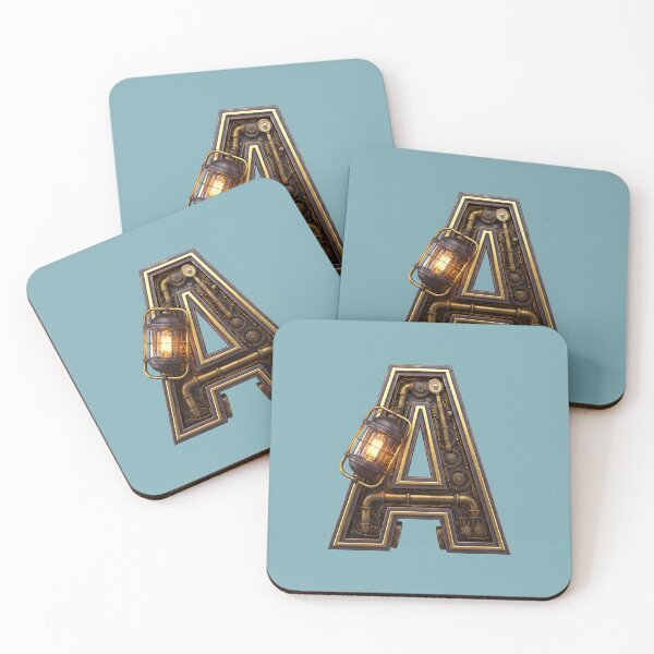Item preview, Steampunk Letter A - Mechanical Gear Alphabet Initial, Vintage Industrial Monogram designed and sold by The Visual Syllabus.
