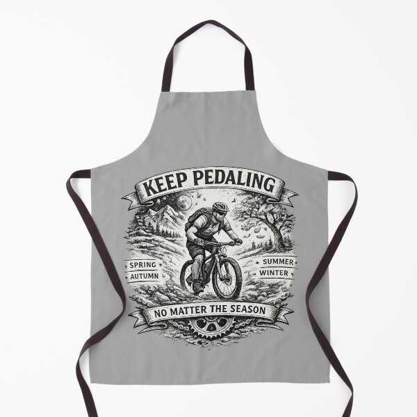 Item preview, Keep Pedaling - Black and White Cycling Motivation Minimalist Bike Design. designed and sold by LunaPrintCo.