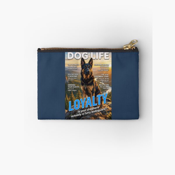 Item preview, German Shepherd Loyalty: Funny Dog Life Magazine Cover Art designed and sold by FrancophileFun.