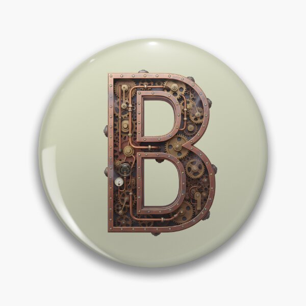Item preview, Steampunk Letter B - Mechanical Gear Alphabet Initial, Vintage Industrial Monogram designed and sold by The Visual Syllabus.